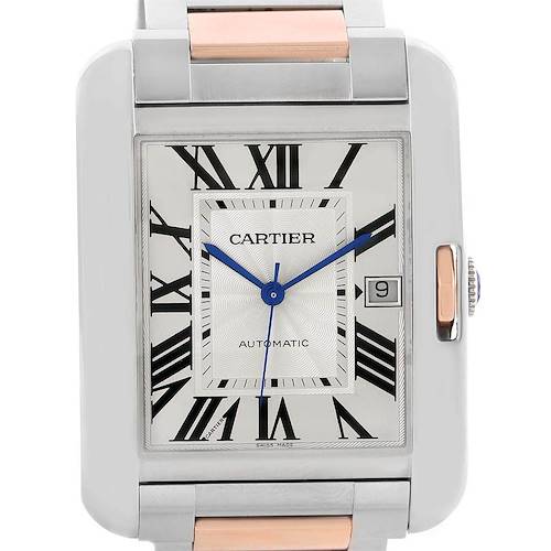 Photo of Cartier Tank Anglaise XL Steel Rose Gold Automatic Mens Watch W5310006