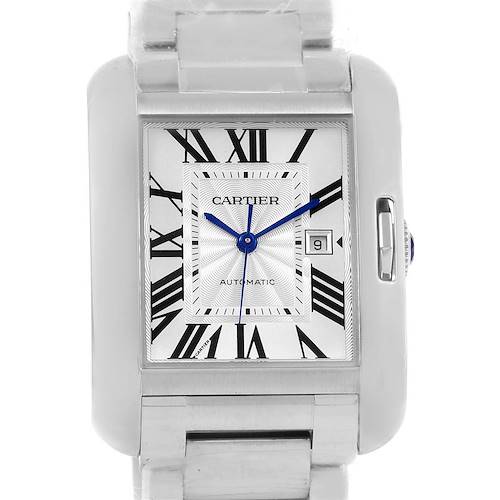 Photo of Cartier Tank Anglaise Steel Automatic Mens Watch W5310009 Unworn