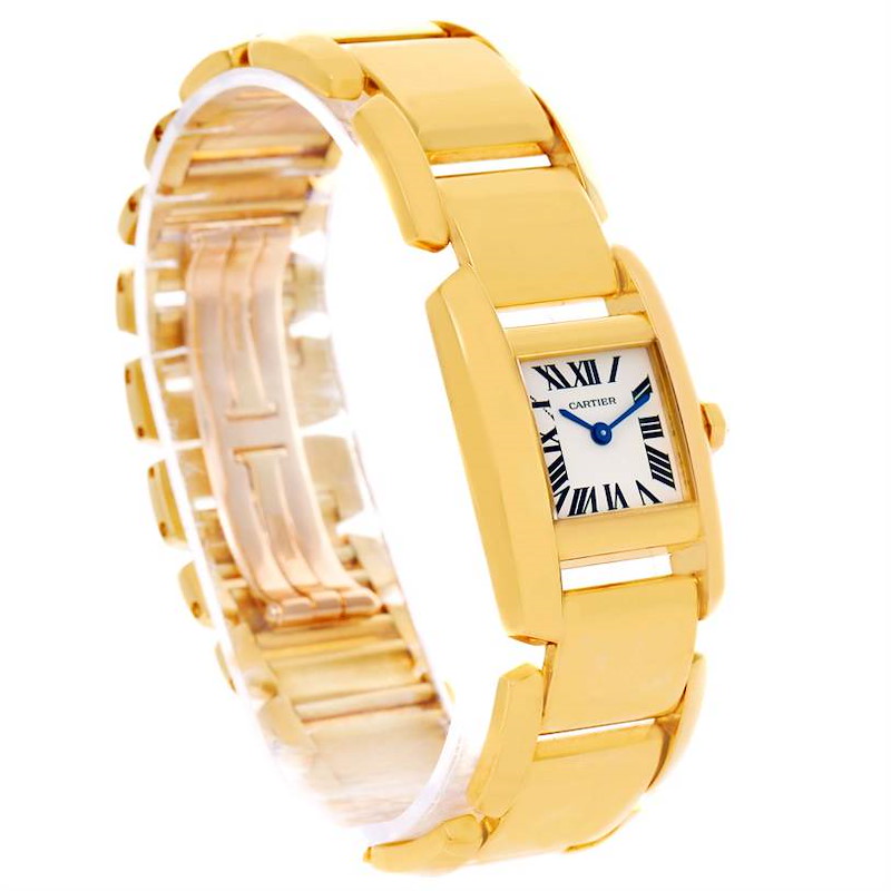 Cartier Tankissime Silver Dial Rose Gold Ladies Watch W650018H Box Papers