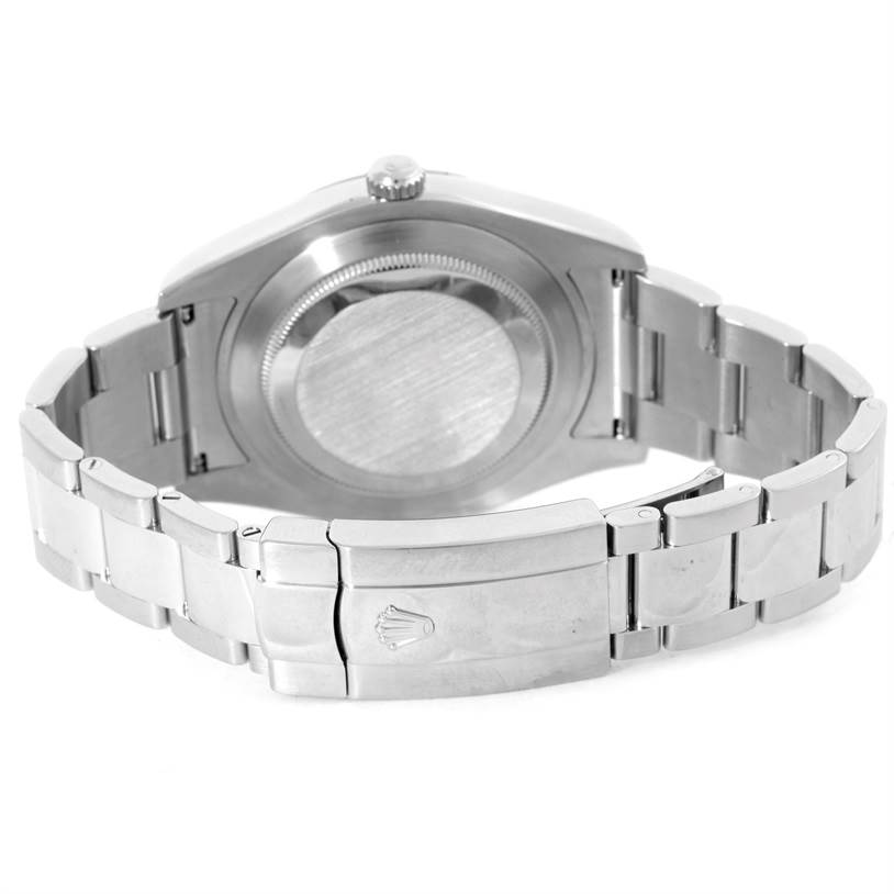 This image shows the back case and clasp of the Rolex Datejust 41 116300 Men's Stainless Steel Silver Dial 116300 Men's Stainless Steel Silver Dial watch, viewed from the rear.