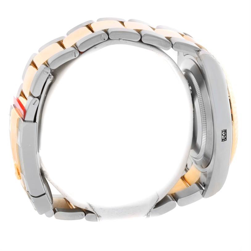 This image shows a side view of the Rolex Datejust 41 116333 Men's Steel and Gold (two tone) Black Dial 116333 Men's Steel and Gold (two tone) Black Dial model, highlighting its bracelet and part of the watch case.