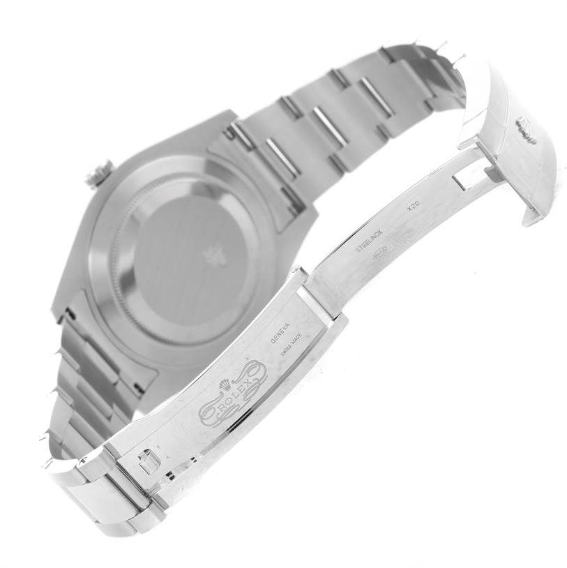 The image shows the back and clasp of the bracelet of a Rolex Datejust 41 116334 Men's Stainless Steel Black Dial 116334 Men's Stainless Steel Black Dial watch.