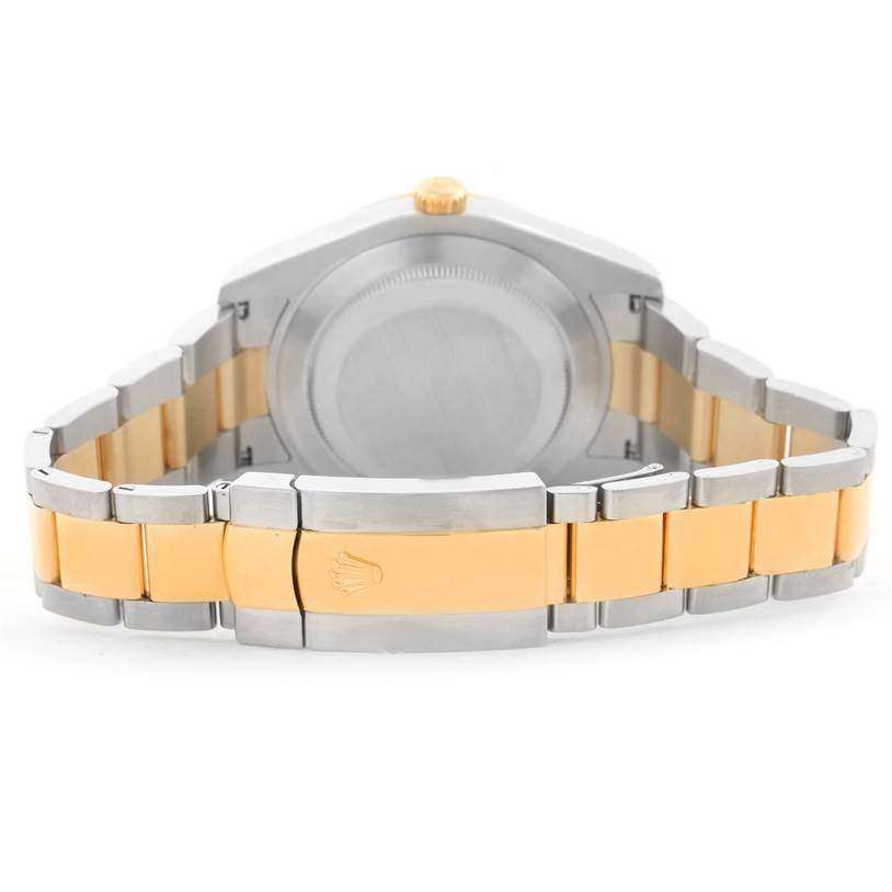 The image shows the back and bracelet of a Rolex Datejust 41 116333CSO Men's Steel and Gold (two tone) Champagne Dial 116333CSO Men's Steel and Gold (two tone) Champagne Dial watch, highlighting its two-tone metal finish and clasp.