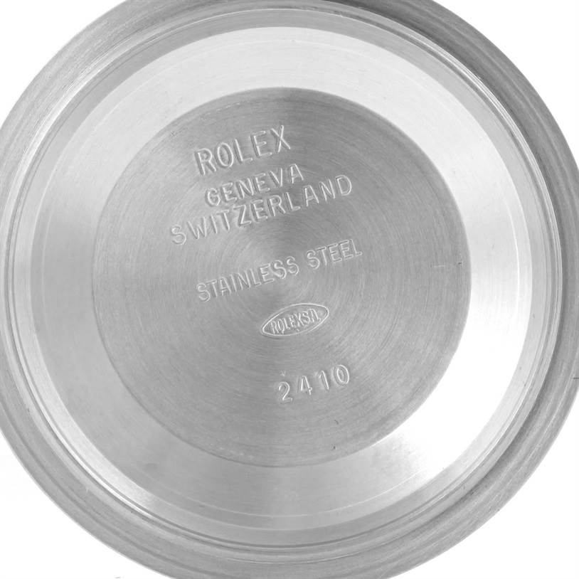 This image shows the inside case back of a Rolex Datejust 41 116333CSO Men's Steel and Gold (two tone) Champagne Dial 116333CSO Men's Steel and Gold (two tone) Champagne Dial watch, featuring engravings with brand and material information.