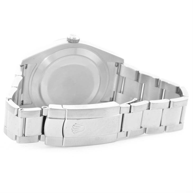 The image shows the case back and clasp of the Rolex Datejust 41 116300 Men's Stainless Steel Black Dial 116300 Men's Stainless Steel Black Dial model from a rear angle.