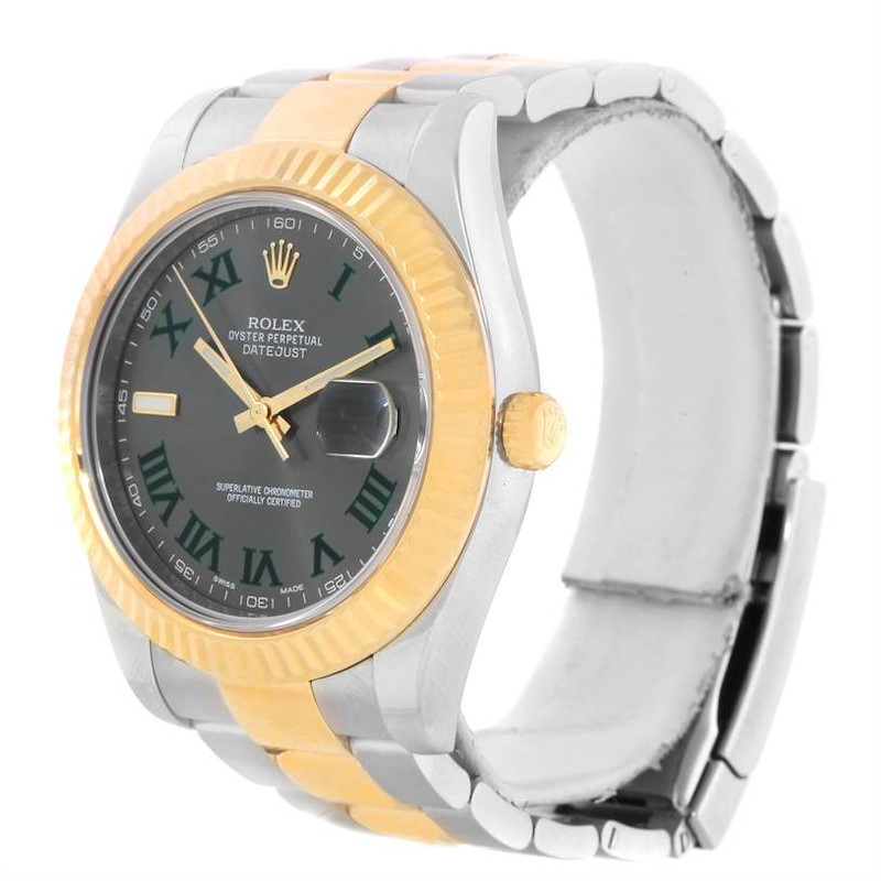 Rolex Datejust II Steel 18K Yellow Gold Grey Dial Watch 116333 Unworn SwissWatchExpo
