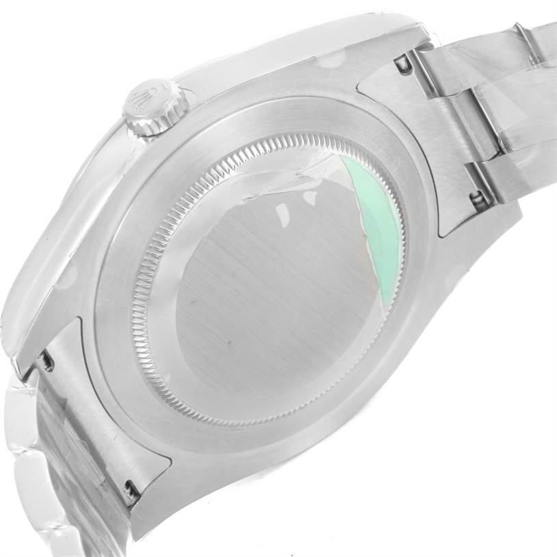 The image shows the back and side of a Rolex Datejust 41 116300 Men's Stainless Steel Grey Dial 116300 Men's Stainless Steel Grey Dial watch, highlighting the case back and part of the bracelet.