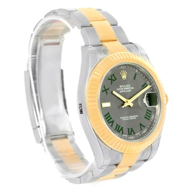 Rolex Datejust II Steel 18K Yellow Gold Grey Dial Watch 116333 Unworn SwissWatchExpo