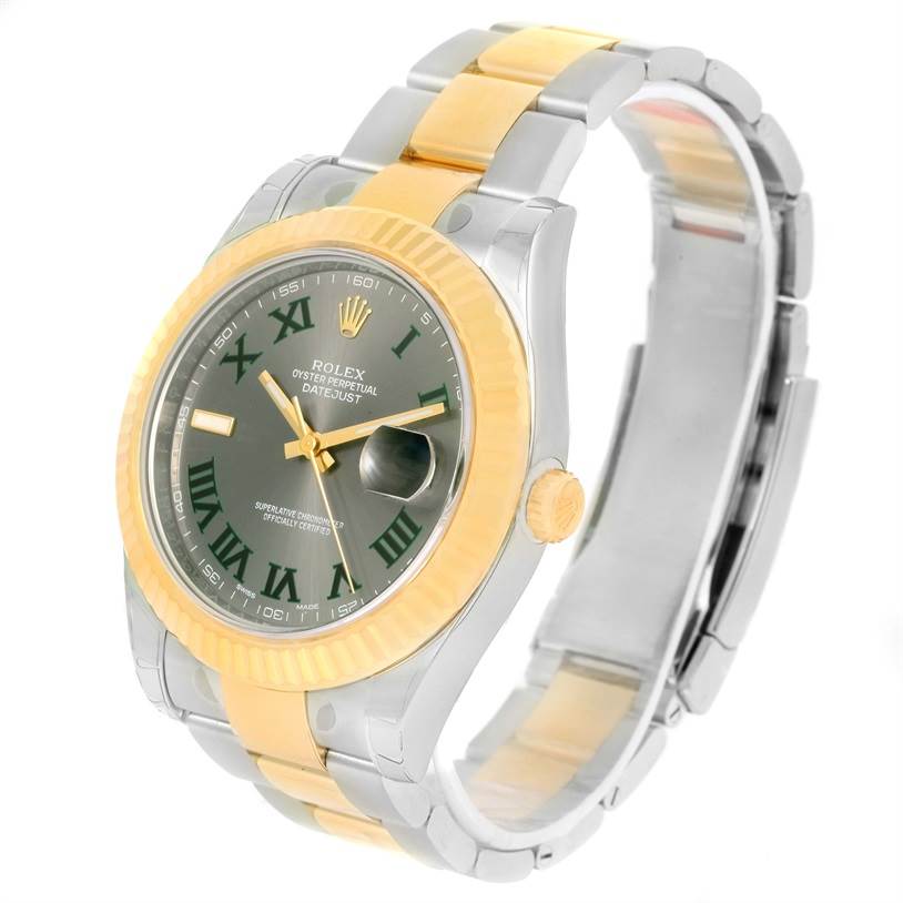 The image shows a Rolex Datejust 41 116333 Men's Steel and Gold (two tone) Grey Dial 116333 Men's Steel and Gold (two tone) Grey Dial watch at a slight angle, highlighting the dial, bezel, and bracelet.