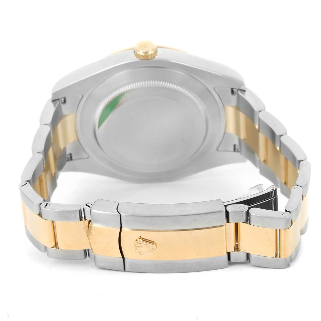 This image shows the back case and bracelet clasp of a Rolex Datejust 41 116333 Men's Steel and Gold (two tone) Black Dial 116333 Men's Steel and Gold (two tone) Black Dial watch.