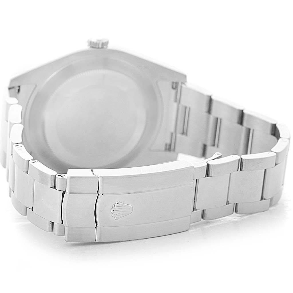 The image shows the back case and bracelet clasp of a Rolex Datejust 41 116300 Men's Stainless Steel White Dial 116300 Men's Stainless Steel White Dial watch from a rear angle.