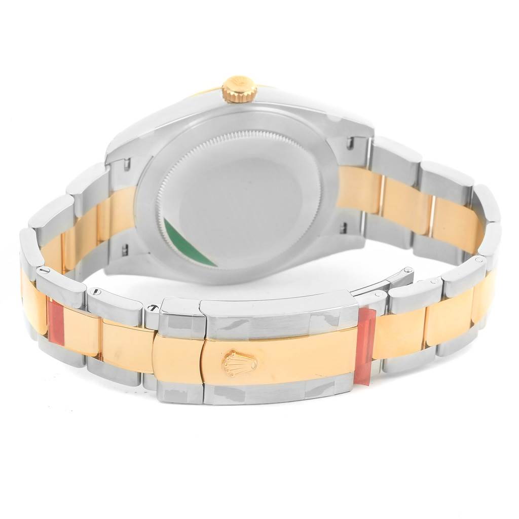 The image shows the back view and the bracelet clasp of the Rolex Datejust 41 126333 Men's Steel and Gold (two tone) Silver Dial 126333 Men's Steel and Gold (two tone) Silver Dial watch.