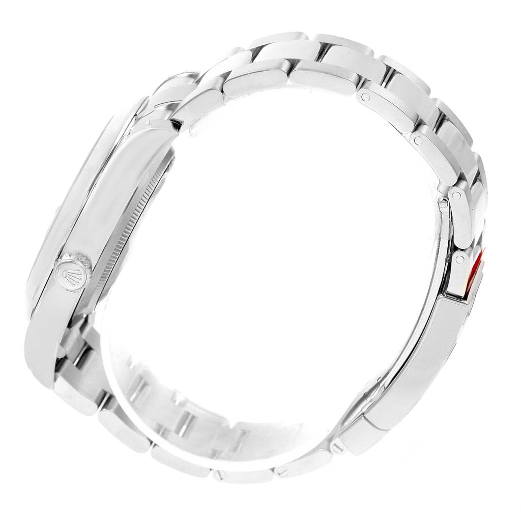 The image shows a side view of the Rolex Datejust 41 116300 Men's Stainless Steel Grey Dial 116300 Men's Stainless Steel Grey Dial watch, highlighting the bracelet, clasp, and crown.