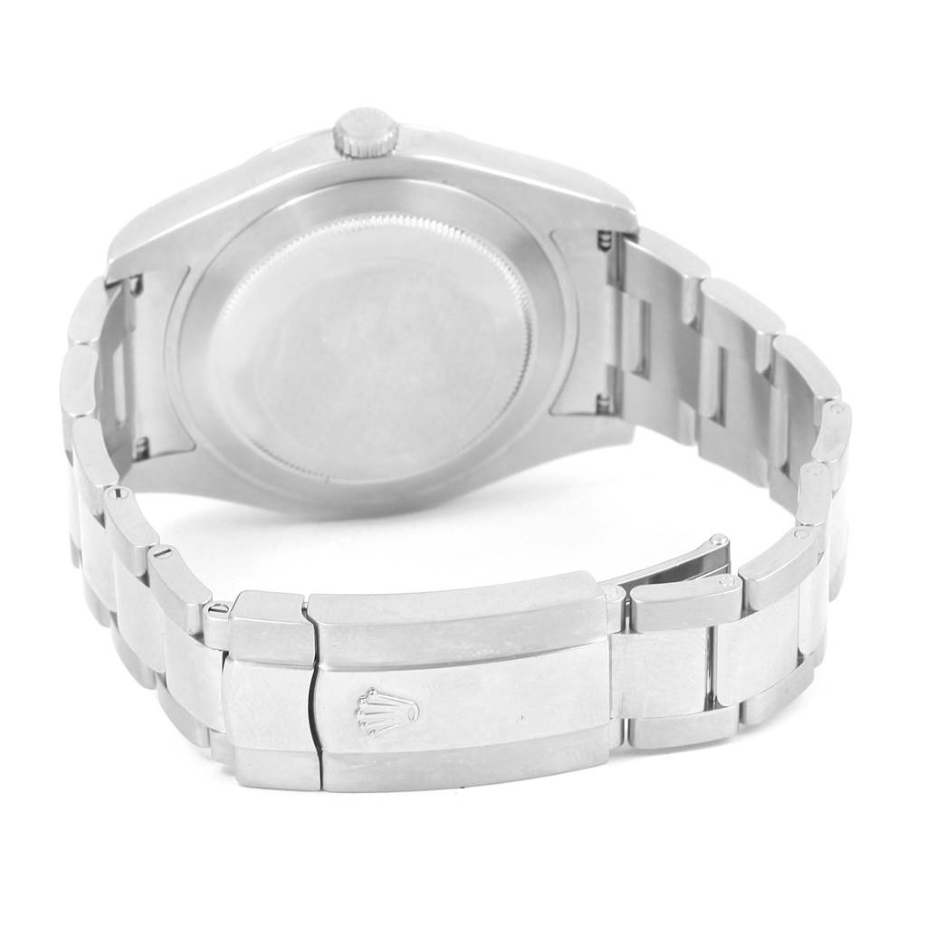 The image shows the back and clasp of a Rolex Datejust 41 116300 Men's Stainless Steel Blue Dial 116300 Men's Stainless Steel Blue Dial watch, focusing on the caseback and the bracelet.