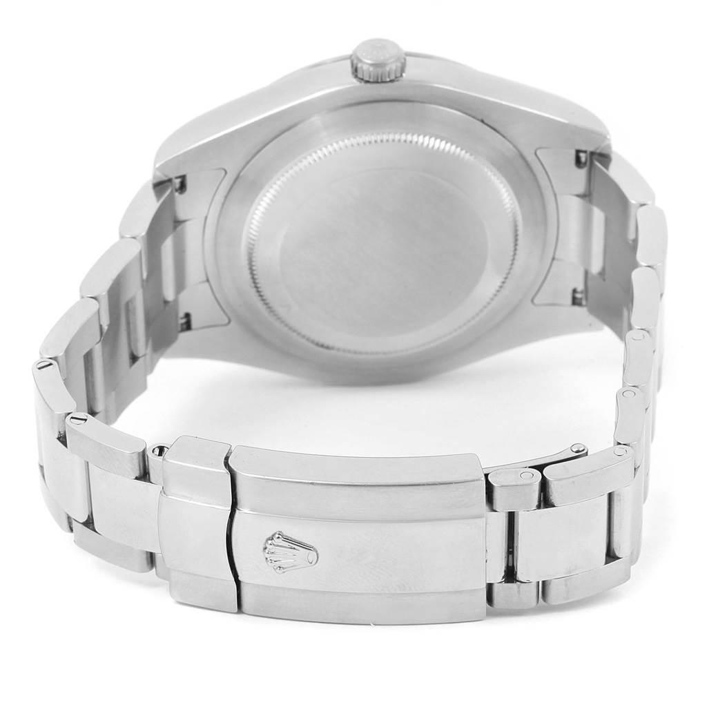 The image shows the back and bracelet of a Rolex Datejust 41 116334 Men
s Stainless Steel Black Dial 116334 Men
s Stainless Steel Black Dial watch, highlighting the clasp and case back.