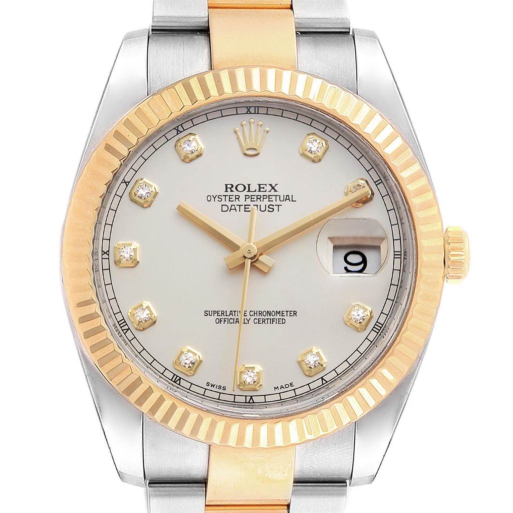 mens silver and gold rolex