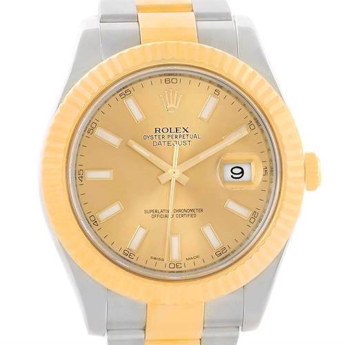 Photo of Rolex Datejust 41 Steel 18K Yellow Gold Watch 126333 Box Papers
