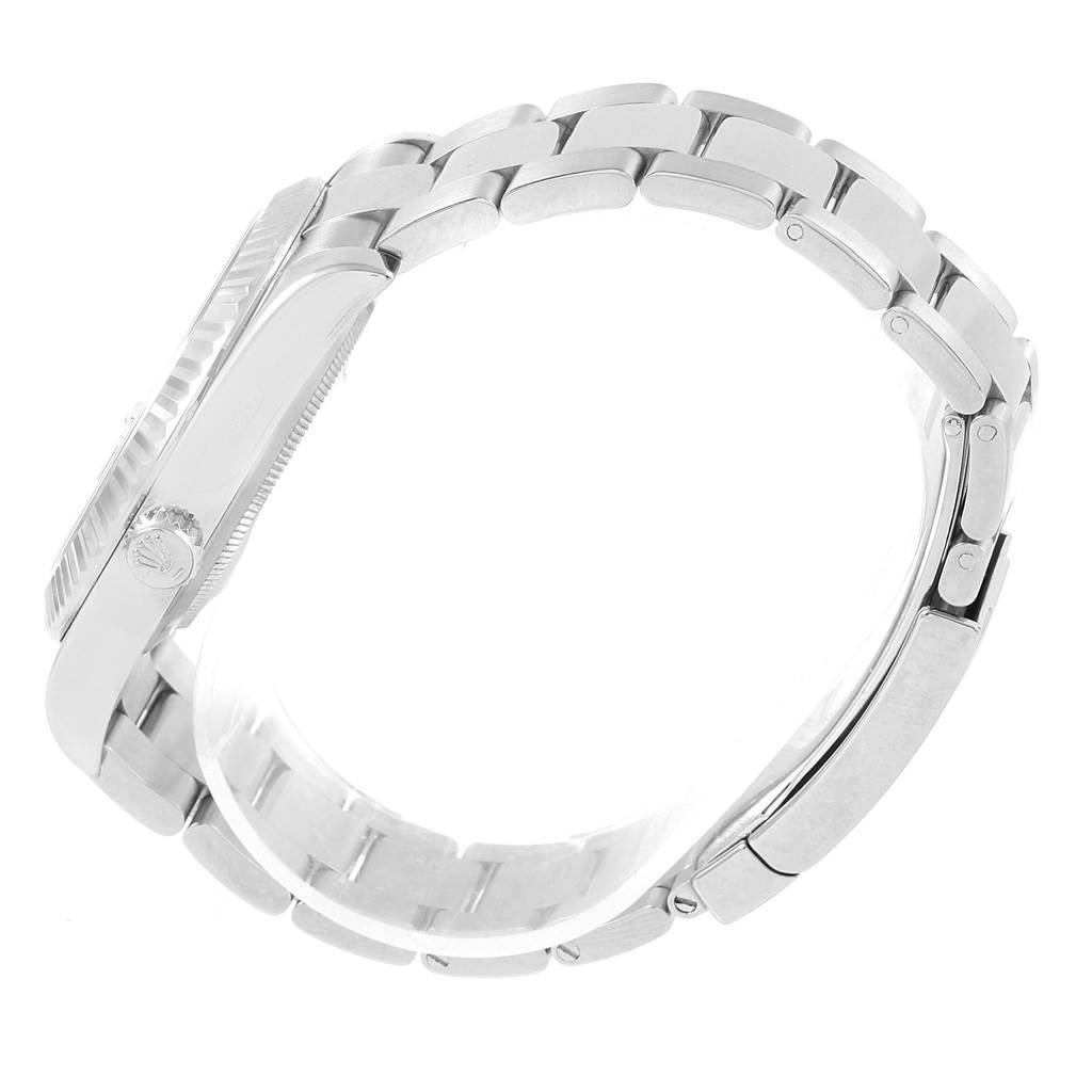 The image shows a side view of the case and bracelet of a Rolex Datejust 41 116334 Men's Stainless Steel Silver Dial 116334 Men's Stainless Steel Silver Dial model.