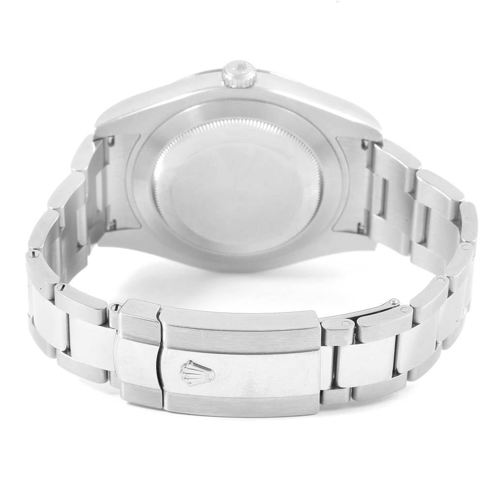 This image shows the back case and bracelet of the Rolex Datejust 41 116334 Men's Stainless Steel Silver Dial 116334 Men's Stainless Steel Silver Dial, viewed from the rear angle.