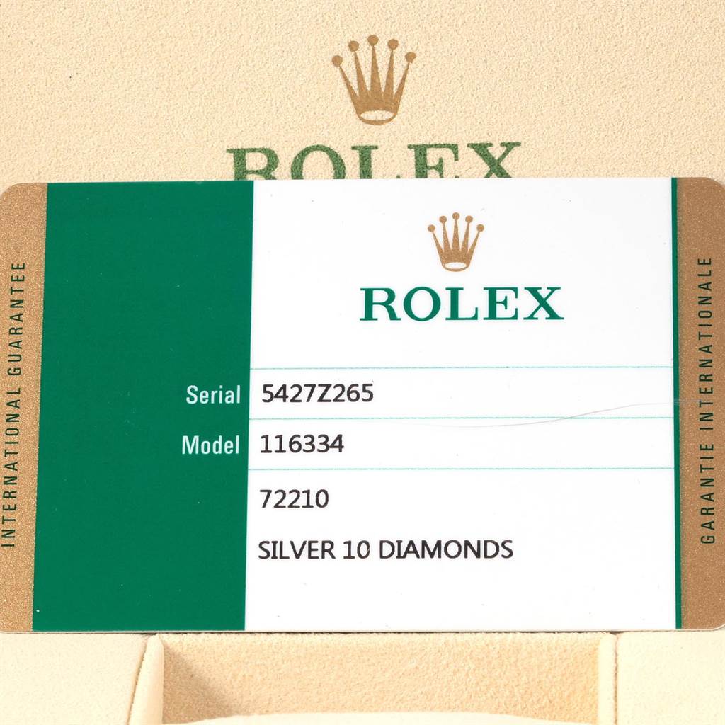 This image shows the Rolex guarantee card for the Datejust 41 model, including the serial and model numbers.