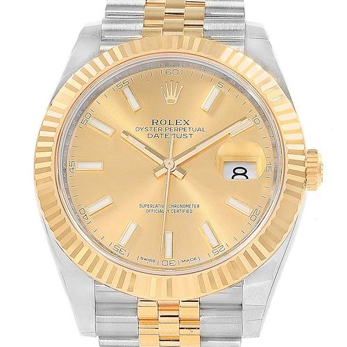 Photo of Rolex Datejust 41 Steel Yellow Gold Jubilee Bracelet Watch 126333 Unworn