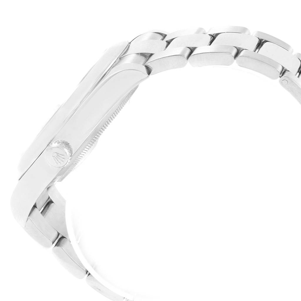 The image shows a side view of a Rolex Datejust 41 116300 Men's Stainless Steel Blue Dial 116300 Men's Stainless Steel Blue Dial model, focusing on the case and bracelet.