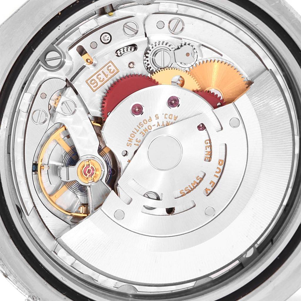 The image shows the inner mechanical movement of the Rolex Datejust 41 116300 Men's Stainless Steel Black Dial 116300 Men's Stainless Steel Black Dial model from a rear angle.