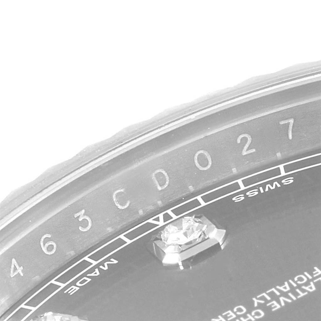 The image shows a close-up of the dial and part of the bezel of a Rolex Datejust 41 116334 Men
s Stainless Steel Grey Dial 116334 Men
s Stainless Steel Grey Dial watch. 