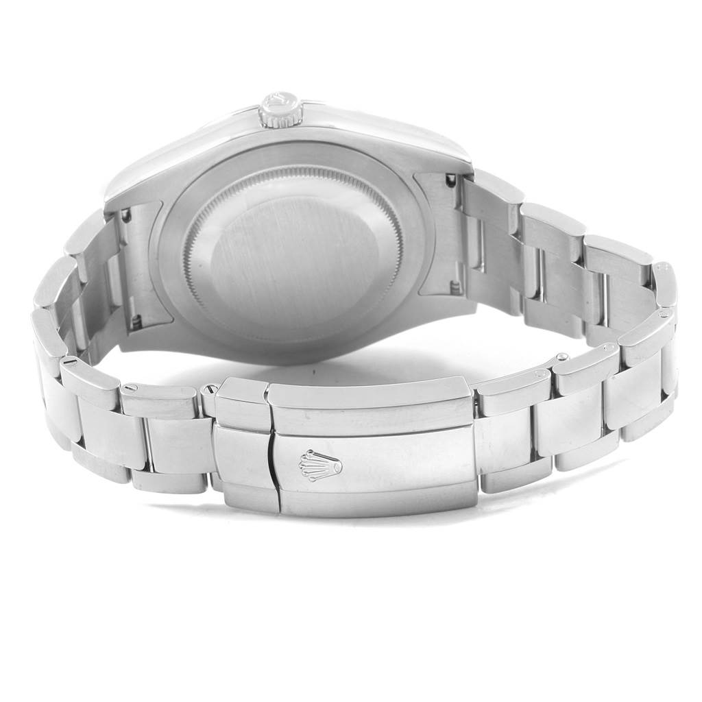 The image shows the back case and clasp of the bracelet for a Rolex Datejust 41 116334 Men's Stainless Steel Blue Dial 116334 Men's Stainless Steel Blue Dial watch.