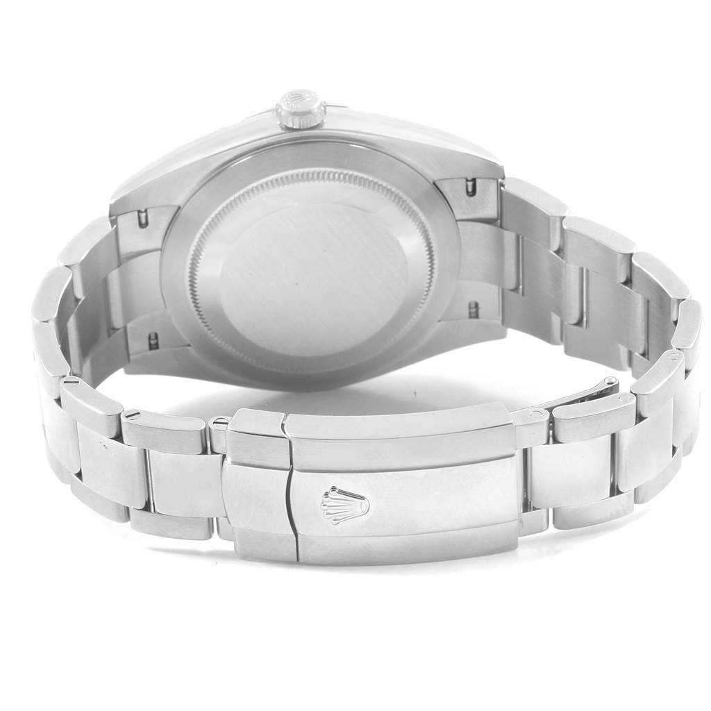 This image shows the back casing and clasp of the Rolex Datejust 41 126300 Men's Stainless Steel Blue Dial 126300 Men's Stainless Steel Blue Dial watch from a rear angle.