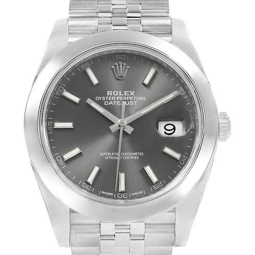 Photo of Rolex Datejust 41 Grey Dial Jubilee Bracelet Steel Mens Watch 126300