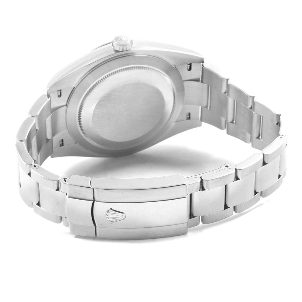 The image shows the back case and bracelet clasp of the Rolex Datejust 41 126300 Men
s Stainless Steel Grey Dial 126300 Men
s Stainless Steel Grey Dial watch.