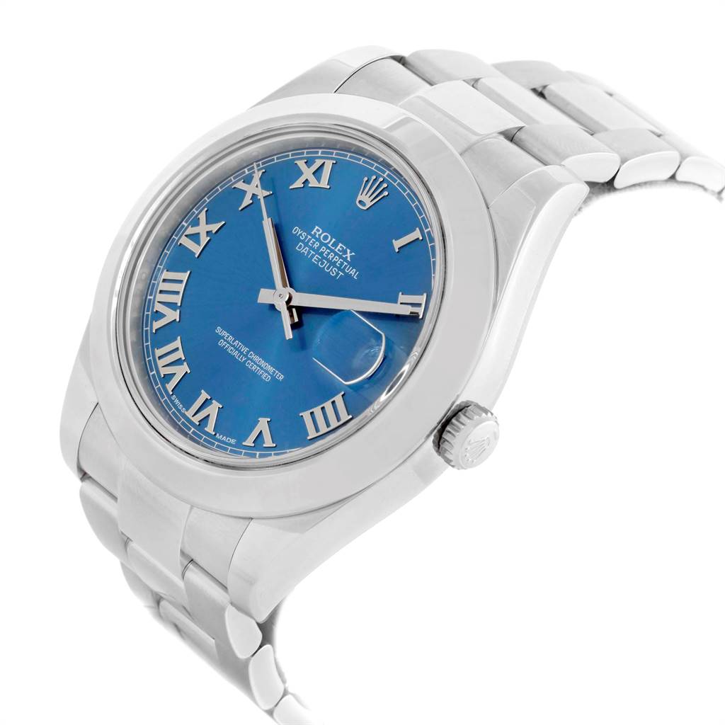 rolex datejust ii blue dial roman numerals