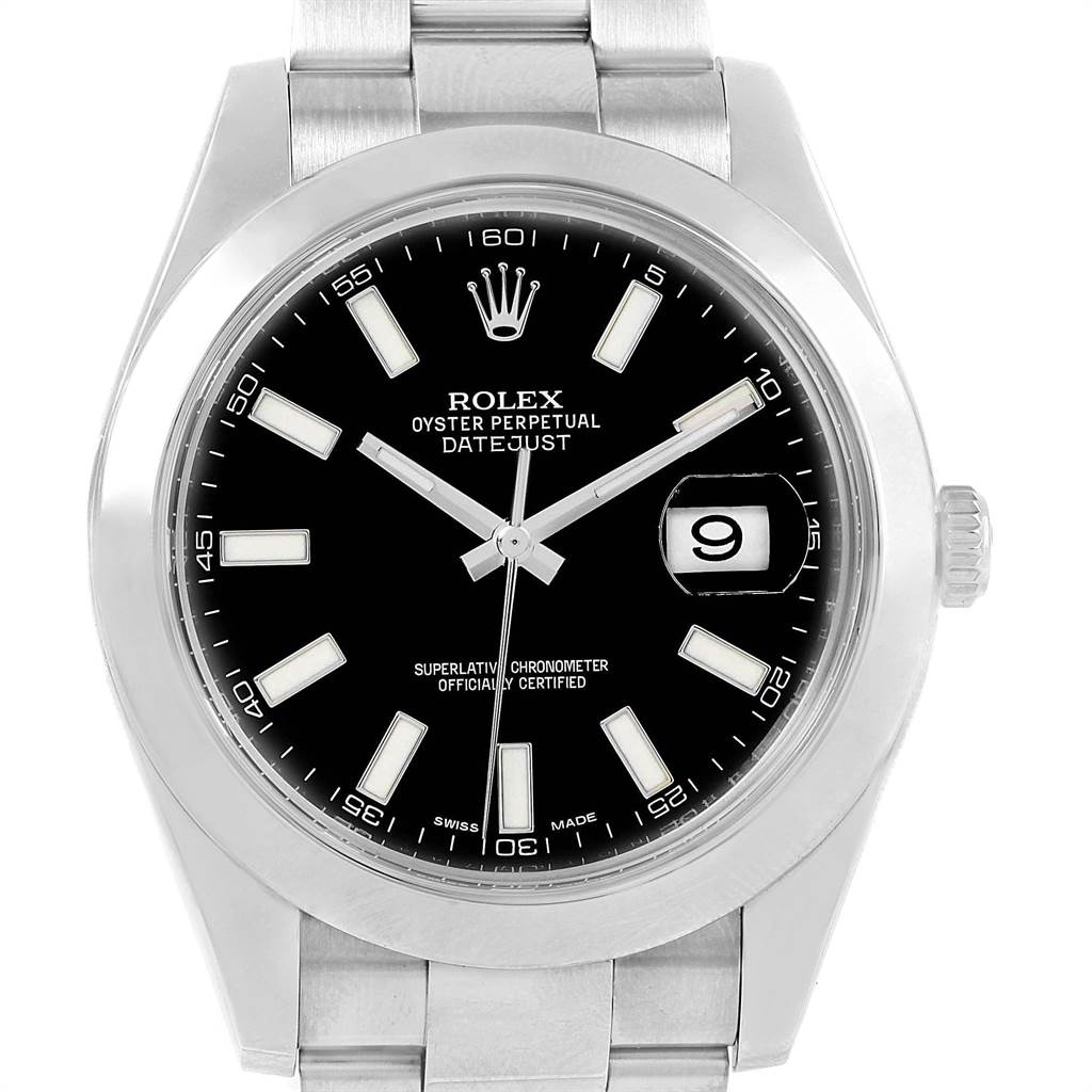 rolex datejust black dial 41mm