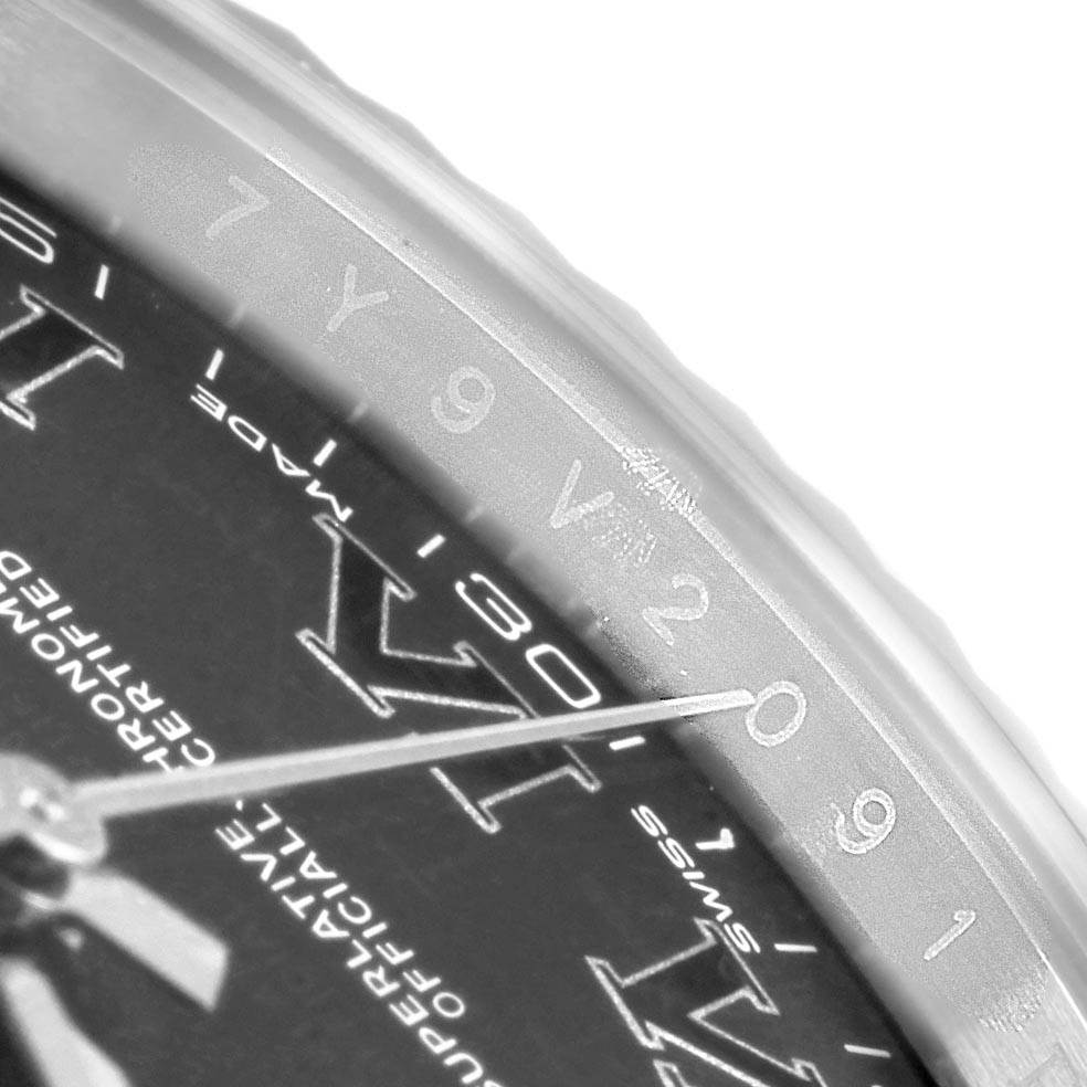 This image shows a close-up angle of the dial, hands, and part of the bezel of the Rolex Datejust 41 116334 Men
s Stainless Steel Grey Dial 116334 Men
s Stainless Steel Grey Dial watch.