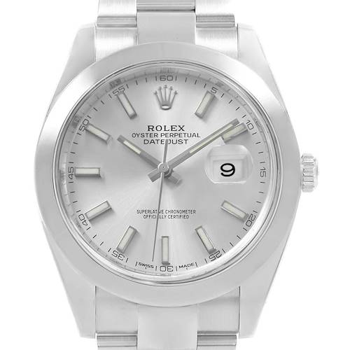 Photo of Rolex Datejust 41 Silver Dial Automatic Steel Mens Watch 126300