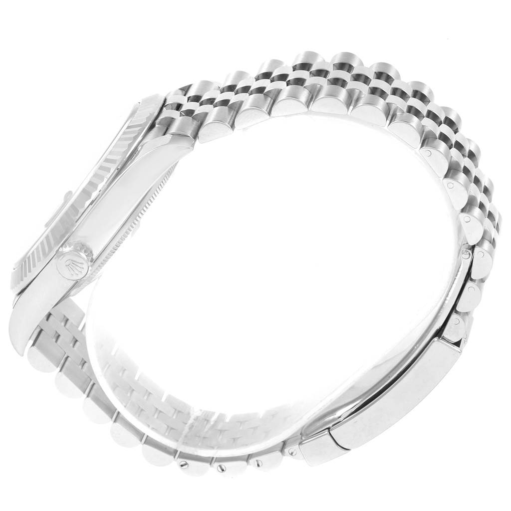 This image shows a side view of the Rolex Datejust 41 126334 Men's Stainless Steel Grey Dial 126334 Men's Stainless Steel Grey Dial, highlighting the bracelet and side profile of the case.