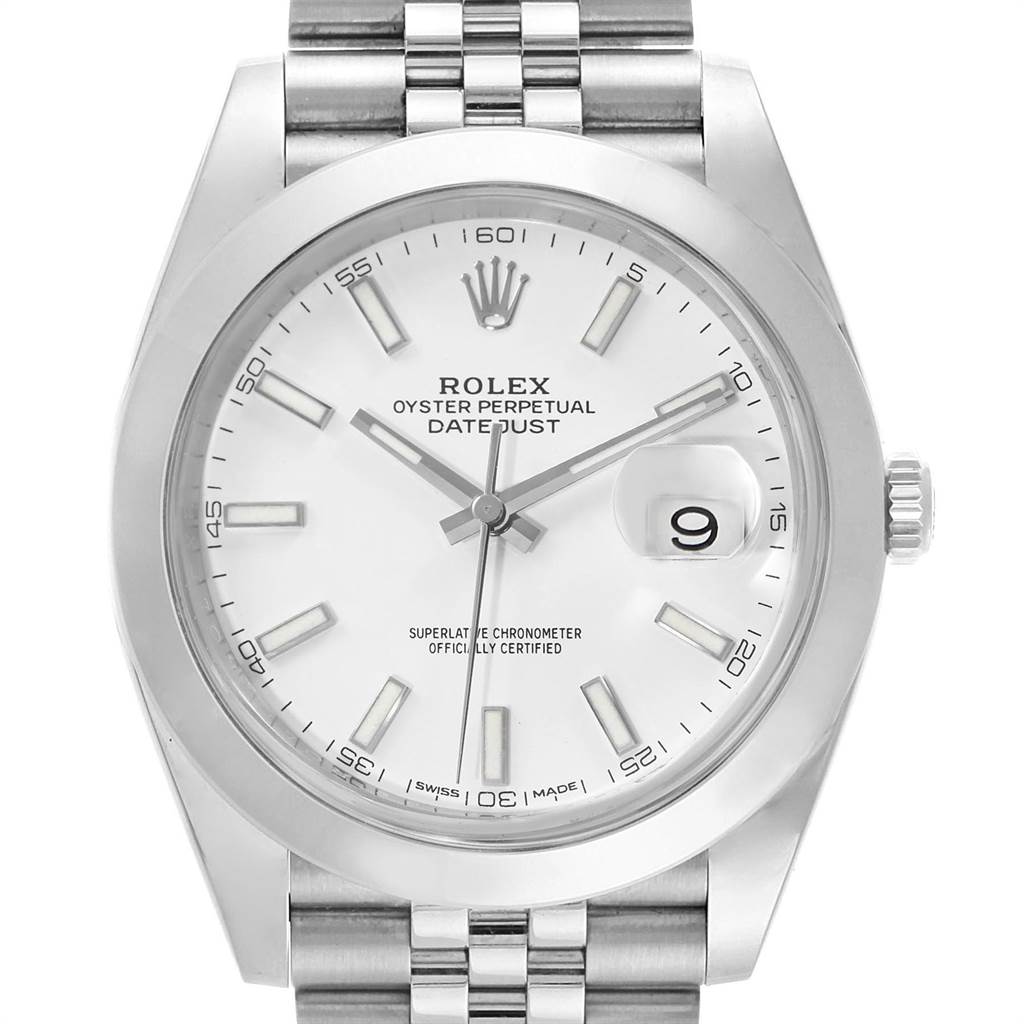 rolex datejust 41 white