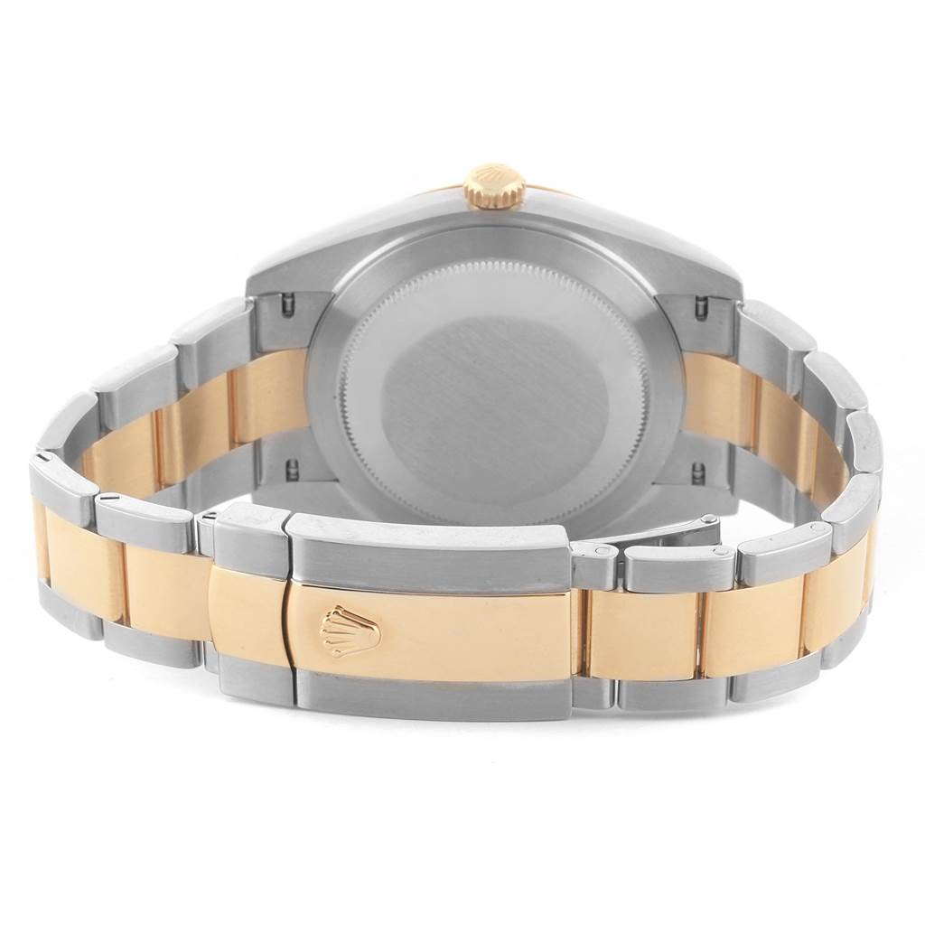 The image shows the back view of the Rolex Datejust 41 126333 Men's Steel and Gold (two tone) White Dial 126333 Men's Steel and Gold (two tone) White Dial model, highlighting the clasp, bracelet, and case back.