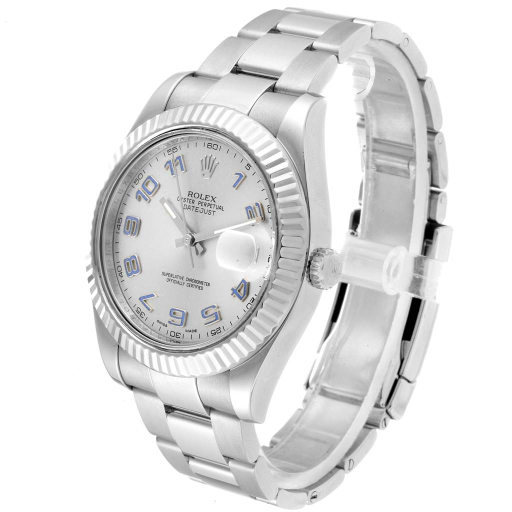 rolex datejust 41mm white gold fluted bezel price