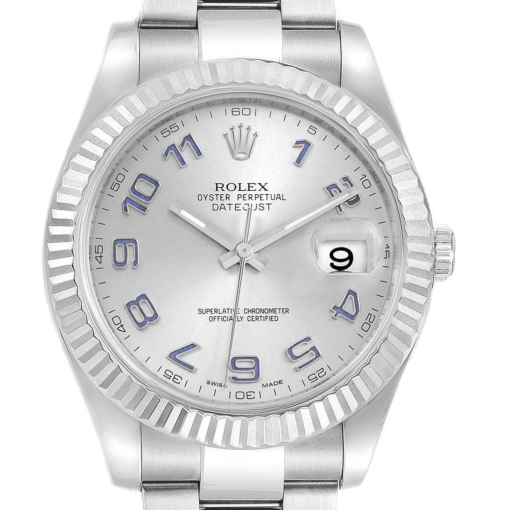 Jo da Glat Bakterie Rolex Datejust II 41 Steel White Gold Fluted Bezel Watch 116334 Box |  SwissWatchExpo