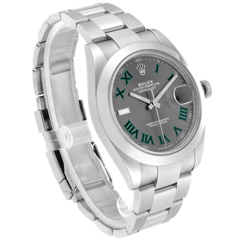 Datejust green roman numerals hot sale