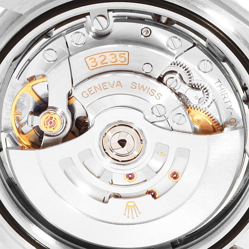 The image shows the movement mechanism of the Rolex Datejust 41 126300 Men's Stainless Steel Grey Dial 126300 Men's Stainless Steel Grey Dial, focusing on the 3235 caliber.