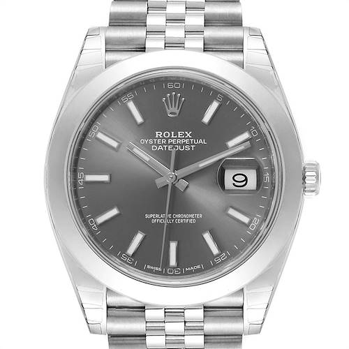 Photo of Rolex Datejust 41 Grey Dial Jubilee Bracelet Mens Watch 126300 Unworn