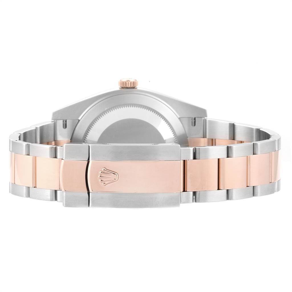 This image shows the clasp and rear view of the Rolex Datejust 41 126331 Men's Steel and Gold (two tone) Brown Dial 126331 Men's Steel and Gold (two tone) Brown Dial model watch, highlighting the bracelet and back case.