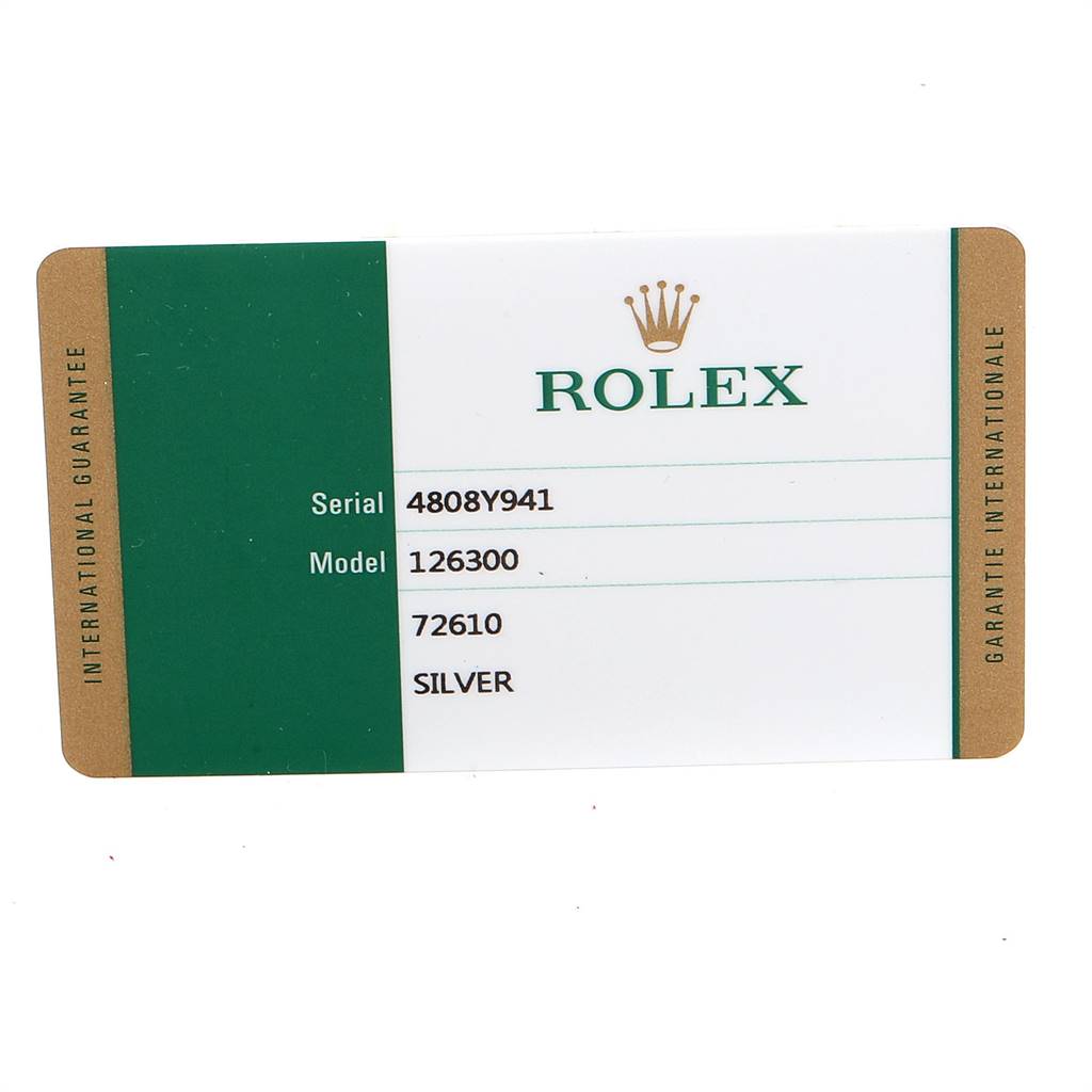 Rolex Datejust 41 Silver Dial Steel Mens Watch 126300 Box Card ...