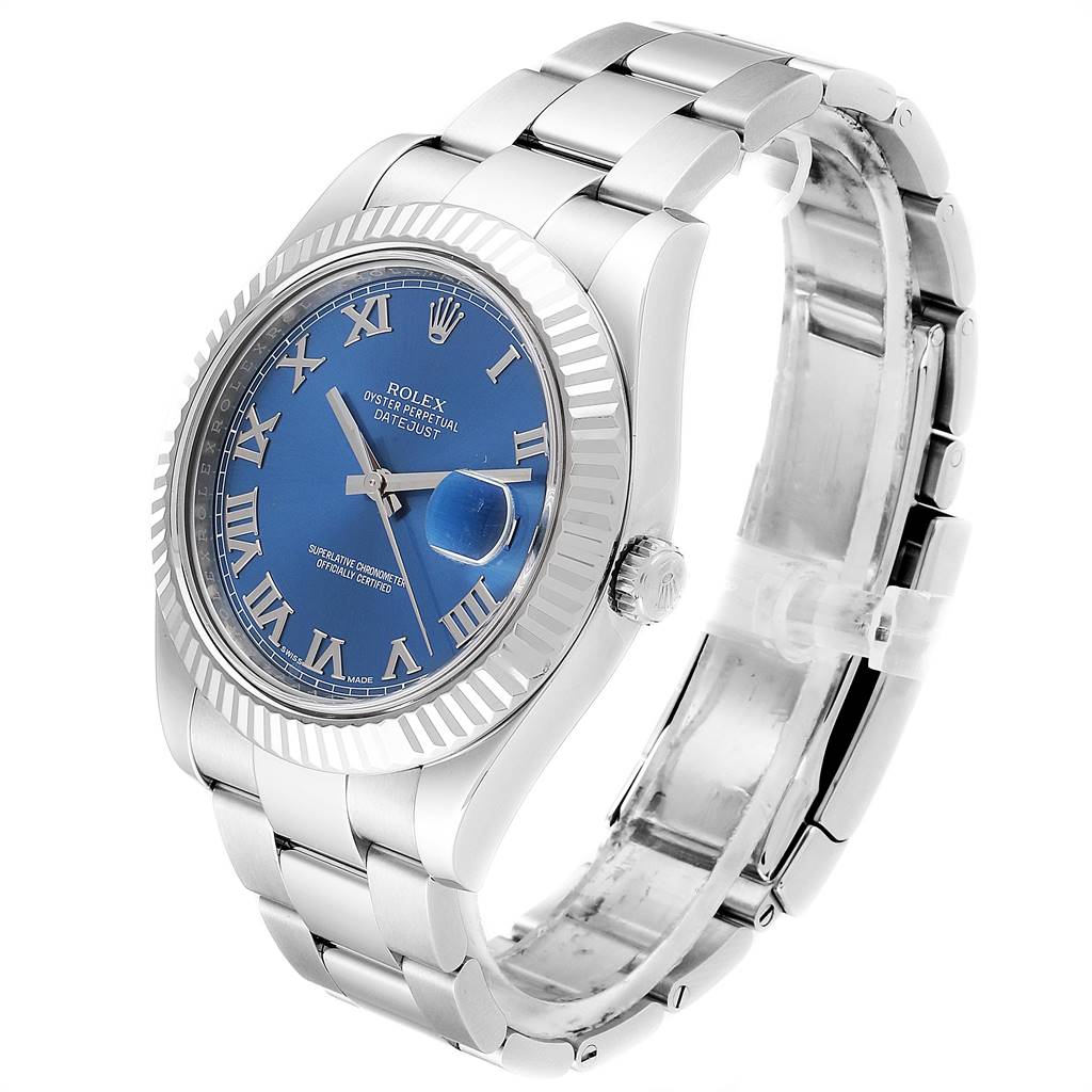 rolex datejust ii blue dial roman numerals