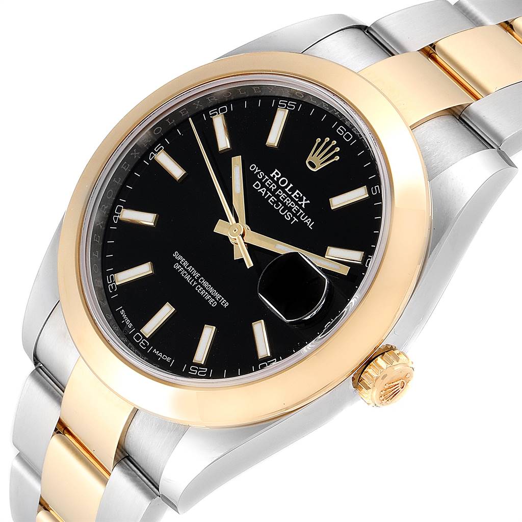 Rolex Datejust 41 Steel Yellow Gold Black Dial Mens Watch ...