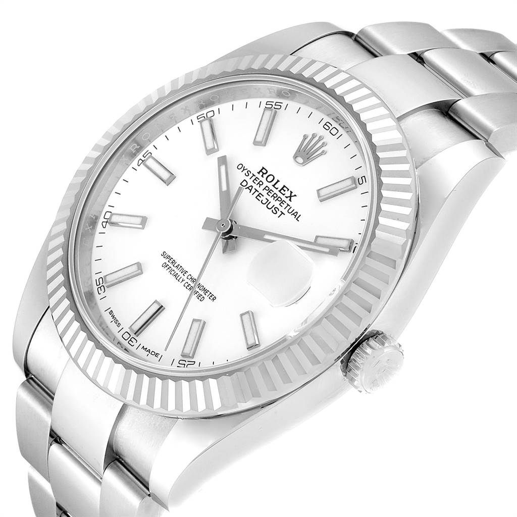 rolex datejust 41 white