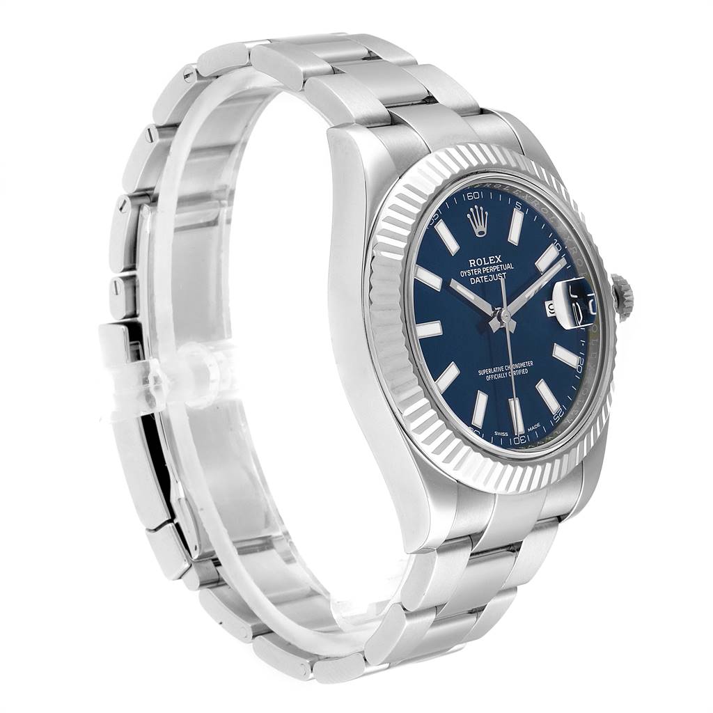 rolex datejust blue gold